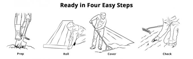 Stuoia del diserbo, copertura al suolo, letto di fiore, pacciame, lastricatori, bordo, pali del giardino, barriera dell'erbaccia, paesaggio 20