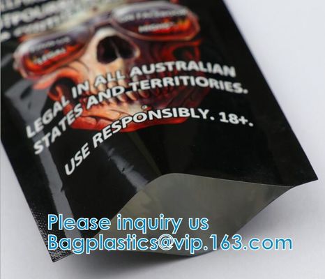 Borsa di erbe del tabacco, borsa della stagnola del tè, sacchetto resistente della borsa del bambino a chiusura lampo della borsa di mylar, di alluminio Pac di carta