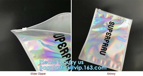 Borsa di Anti-odore, Swimwear che imballa, borse di spedizione su ordinazione, borsa a chiusura lampo dello scorrevole olografico