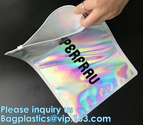 Borsa di Anti-odore, Swimwear che imballa, borse di spedizione su ordinazione, borsa a chiusura lampo dello scorrevole olografico