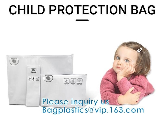 Sacchetti chiudenti Bambino resistenti, borsa dell'uscita, Baggies d'imballaggio, barriera di odore, interno metallizzato