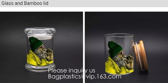 Il barattolo di vetro resistente di stoccaggio del bambino, Herb Storage Glass Container, l'uscita Mylar della prova del bambino insacca Pouchs
