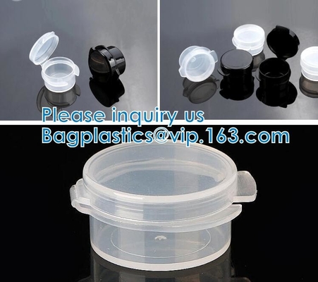 vaso di plastica della piccola radura della crema di 5g 5ml con il barattolo di plastica vuoto del contenitore cosmetico del coperchio a vite