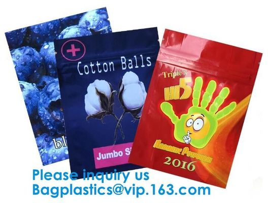 Sacchetto a chiusura lampo risigillabile, borse di Mylar, borse risigillabili della prova dell'odore, borsa del sacchetto del di alluminio