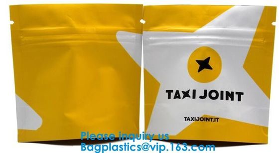 Logo Printed Mylar Bag su ordinazione, varia borsa della finestra della radura di colore, sacchetto d'imballaggio a chiusura lampo di Mylar