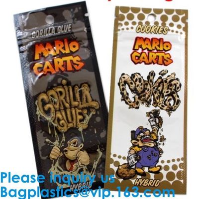 Logo Printed Mylar Bag su ordinazione, varia borsa della finestra della radura di colore, sacchetto d'imballaggio a chiusura lampo di Mylar