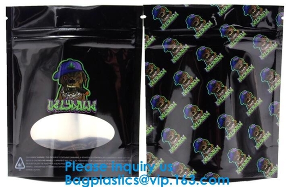Prova Baggies, borse olografiche, borsa metallica, sacchetto di stoccaggio, fiore che imballa, foglie secche dell'odore