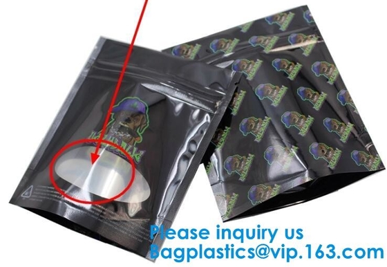 Prova Baggies, borse olografiche, borsa metallica, sacchetto di stoccaggio, fiore che imballa, foglie secche dell'odore