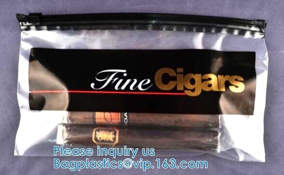 Borse del tabacco del cursore, sacchetti del sigaro della chiusura lampo, tabacco fine, sacchi in polietilene superiori della chiusura del cursore