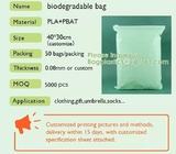 L'abito biodegradabile, copre imballando, borse concimabili biodegradabili dell'abbigliamento dello zip con il logo