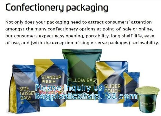 Sacchetto della carta kraft, borse della prova di odore, cima impermeabile per stoccaggio dell'alimento, chiusura lampo resistente dello zip, saldabile a caldo