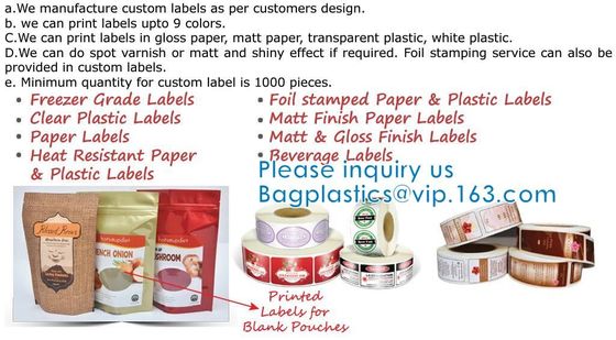 Sacchetto della carta kraft, borse della prova di odore, cima impermeabile per stoccaggio dell'alimento, chiusura lampo resistente dello zip, saldabile a caldo