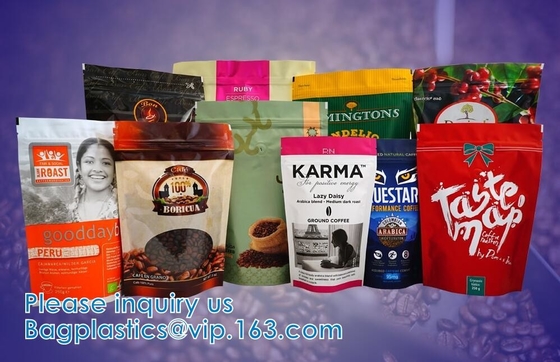 Borse del riso, sacchetto del riso, sacchetto del cursore con i prodotti alimentari, del maniglia, i sacchetti nutrienti dell'alimento, del tè e del caffè