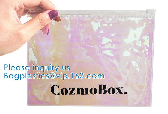 Borse cosmetiche di trucco, sacchetto dell'articolo da toeletta, pacchetto di viaggio, organizzatore olografico, articoli da toeletta Kit Zippered Pouch