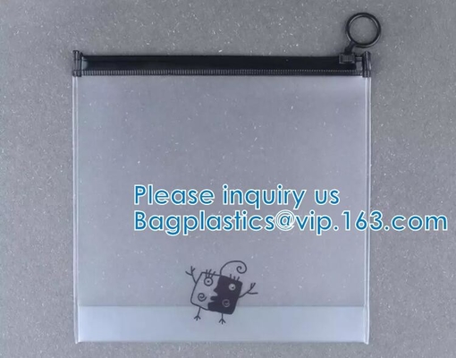 Sacchetto glassato su ordinazione biodegradabile della chiusura lampo del cursore, Swimwear del bikini, vestiti, Eco che imballa, borsa della serratura dello zip