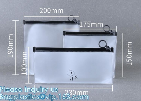 Sacchetto glassato su ordinazione biodegradabile della chiusura lampo del cursore, Swimwear del bikini, vestiti, Eco che imballa, borsa della serratura dello zip