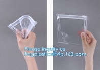 Il sacchetto trasparente personale quotidiano portatile della chiusura lampo del PVC di progettazione insacca la borsa cosmetica della frizione di cuoio