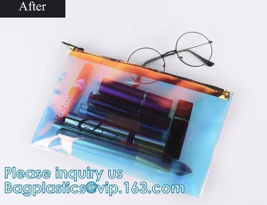 ABBAGLIAMENTO OLOGRAFICO, borsa cosmetica del laser del PVC di TPU, organizzatore Bags, Jelly Purse, articolo da toeletta d'attaccatura di trucco