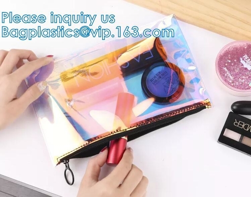 ABBAGLIAMENTO OLOGRAFICO, borsa cosmetica del laser del PVC di TPU, organizzatore Bags, Jelly Purse, articolo da toeletta d'attaccatura di trucco