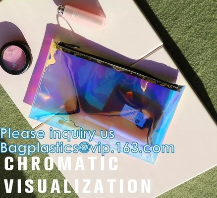 ABBAGLIAMENTO OLOGRAFICO, borsa cosmetica del laser del PVC di TPU, organizzatore Bags, Jelly Purse, articolo da toeletta d'attaccatura di trucco