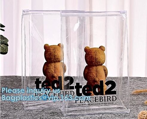 Il PVC su ordinazione di Logo Printing ha glassato il sacchetto della chiusura lampo del cursore della borsa dell'imballaggio di plastica della chiusura lampo dell'abbigliamento dello Swimwear