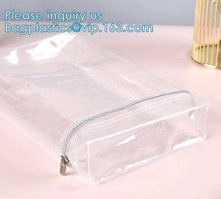 Borsa di stoccaggio dei vestiti, organizzatore With Reinforced Handle, borse di stoccaggio del vinile, chiusure lampo doppie, totalizzatori muoventesi di trucco