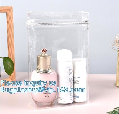 Borsa di stoccaggio dei vestiti, organizzatore With Reinforced Handle, borse di stoccaggio del vinile, chiusure lampo doppie, totalizzatori muoventesi di trucco
