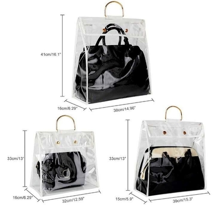 Borsa di lusso della borsa del PVC di progettazione alla moda, organizzatore Dust Cover, protettore della borsa, chiusura improvvisa magnetica