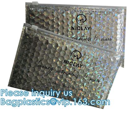 Imballaggio cosmetico dell'involucro, sacchetto a chiusura lampo della bolla, borsa di bolla della chiusura lampo del cursore, imballaggio su misura dei gioielli
