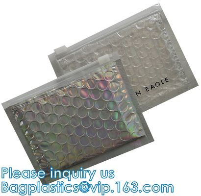 Imballaggio cosmetico dell'involucro, sacchetto a chiusura lampo della bolla, borsa di bolla della chiusura lampo del cursore, imballaggio su misura dei gioielli