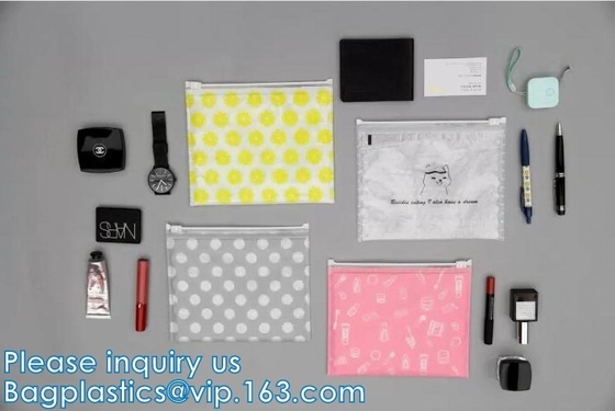 Borsa di bolla a chiusura lampo dell'aria anti shock del cursore, bolla colorata che imballa, sacchetto d'imballaggio della chiusura lampo cosmetica di trucco