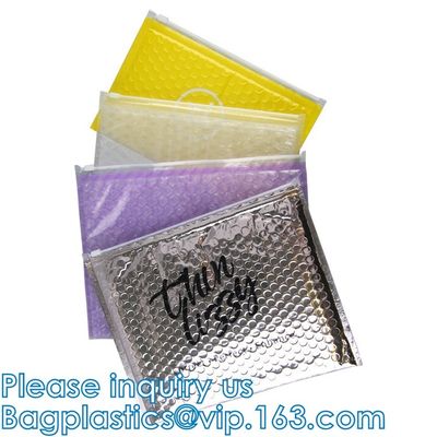 Matte Glossy Holographic Zip lockk Bags metallico riutilizzabile, chiusura lampo d'imballaggio cosmetica richiudibile del cursore del sacchetto della bolla