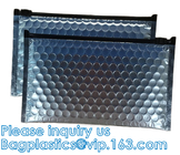 Matte Glossy Holographic Ziplock Bags metallico riutilizzabile, chiusura lampo d'imballaggio cosmetica richiudibile del cursore del sacchetto della bolla