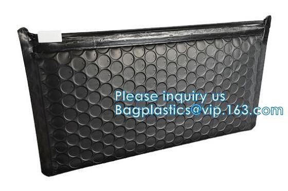 Borsa d'imballaggio di spedizione della bolla di stratagemma della chiusura lampo dell'aria del cursore del bollettino, sacchetto riempito bellezza, borse di spedizione, buste