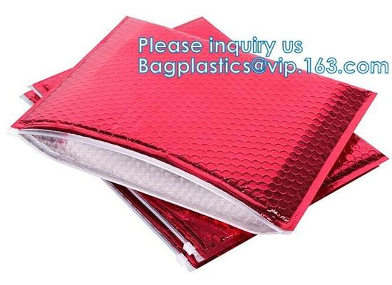 Borsa d'imballaggio di spedizione della bolla di stratagemma della chiusura lampo dell'aria del cursore del bollettino, sacchetto riempito bellezza, borse di spedizione, buste