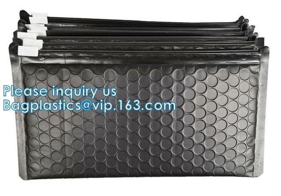 Borsa d'imballaggio di spedizione della bolla di stratagemma della chiusura lampo dell'aria del cursore del bollettino, sacchetto riempito bellezza, borse di spedizione, buste