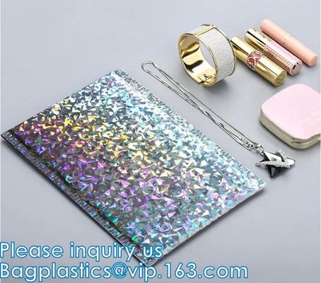 Borsa d'imballaggio di spedizione della bolla di stratagemma della chiusura lampo dell'aria del cursore del bollettino, sacchetto riempito bellezza, borse di spedizione, buste