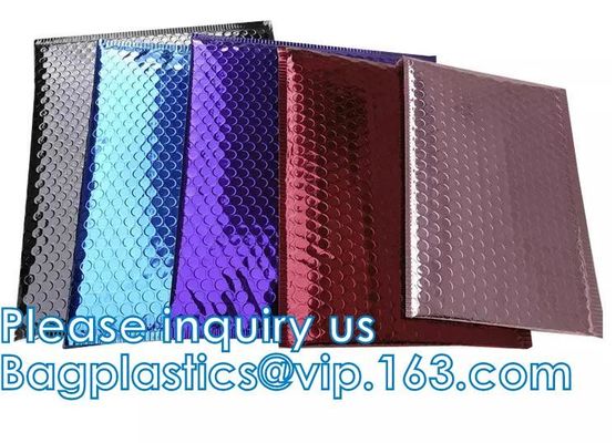 Borsa d'imballaggio di spedizione della bolla di stratagemma della chiusura lampo dell'aria del cursore del bollettino, sacchetto riempito bellezza, borse di spedizione, buste