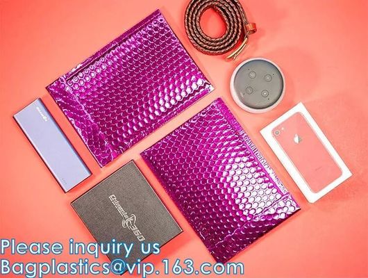 Borsa d'imballaggio di spedizione della bolla di stratagemma della chiusura lampo dell'aria del cursore del bollettino, sacchetto riempito bellezza, borse di spedizione, buste