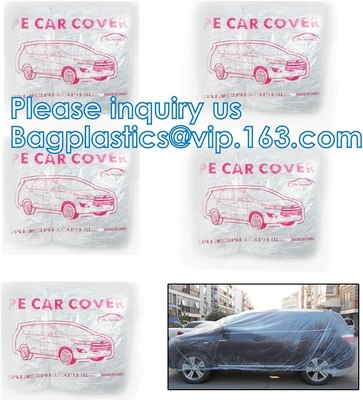 L'automobile eliminabile copre i vestiti, copertura universale impedisce la polvere per l'automobile, coperture del veicolo, con la banda elastica