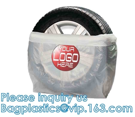 Borsa biodegradabile di stoccaggio di Tiro dell'automobile, lavabile resistente, prova dello strappo, copertura di ruota, borse di plastica della gomma dell'automobile