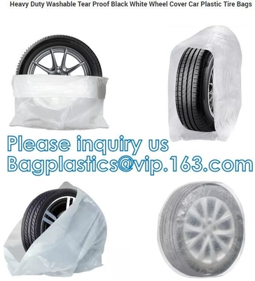 Borsa biodegradabile di stoccaggio di Tiro dell'automobile, lavabile resistente, prova dello strappo, copertura di ruota, borse di plastica della gomma dell'automobile