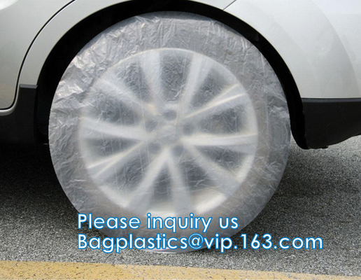 Borsa biodegradabile di stoccaggio di Tiro dell'automobile, lavabile resistente, prova dello strappo, copertura di ruota, borse di plastica della gomma dell'automobile