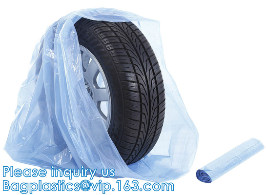 Borsa biodegradabile di stoccaggio di Tiro dell'automobile, lavabile resistente, prova dello strappo, copertura di ruota, borse di plastica della gomma dell'automobile