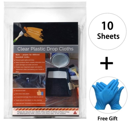 Strato di Plastic Drop Cloths del pittore, impermeabile, inossidabile, copertura della mobilia della Anti-polvere, copertura dello strato, copertura della mobilia