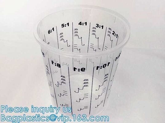 Le RICARICHE ELIMINABILI, la tazza dura dello spruzzo della pittura automobilistica della tazza, tazze della pistola, dipingono le tazze mescolantesi, SISTEMA della TAZZA dello SPRUZZO