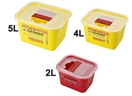 Sanità, gallone, quarto, contenitore tagliente di litro, contenitore di smaltimento dei rifiuti di rischio biologico, contenitore di disposizione dell'ago