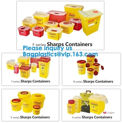 Sanità, gallone, quarto, contenitore tagliente di litro, contenitore di smaltimento dei rifiuti di rischio biologico, contenitore di disposizione dell'ago