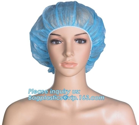 Coperture elastiche del cappuccio, cappucci capi chirurgici eliminabili medici, cappuccio Bouffant non tessuto della calca, CAPPUCCIO dell'INFERMIERE della retina