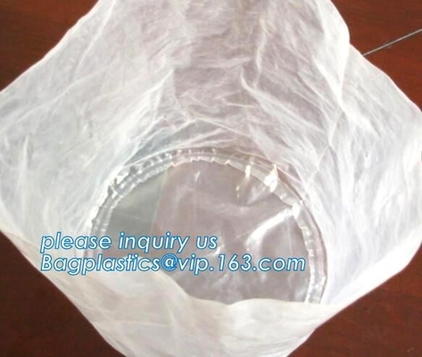 Le borse di plastica inferiori rotonde della fodera di tamburo, salvano il sacchetto di plastica inferiore rotondo, polisacchi del LDPE per il pesce d'imballaggio